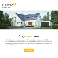 Mit dem Online-Tool „My Smart Home“ step-by-step zum bedürfnisgerechten smarten Zuhause. Foto: Elektro+