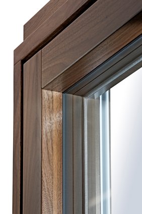 Aluminium-Holz-Fenster mit flächenbündigem Desig