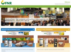 Schaufenster Bioenergie und Bioökonomie: Der virtuelle Stand der FNR auf der Hannover Messe DIGITAL 2021. Foto: FNR