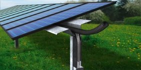 Für den Kabelschutz rund um Solarmodule und Wechselrichter von Photovoltaik-Anlagen bietet FRÄNKISCHE ein speziell abgestimmtes Sortiment an Schutzrohren an. Foto: FRÄNKISCHE