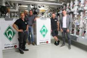 Dank dem Einbau einer Heizungsanlage will auch Werder Bremen für den Klimaschutz arbeiten. 