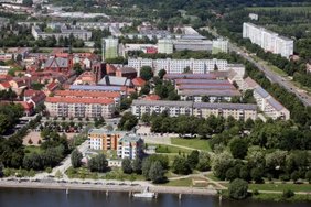 Stadt Schwedt erhält neues Glasfaserkabelnetz von SPIE. © Stadt Schwedt Oder, Aerophoto Ltd.