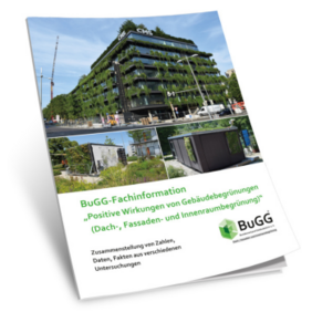 BuGG-Fachinformation „Positive Wirkungen von Gebäudebegrünungen“. Foto: Bundesverband GebäudeGrün