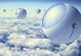 Solarballons mit flexiblen Solarmodulen und Speichern