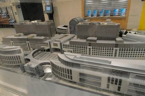 Modell der Gebäude des EU-Parlaments in Brüssel