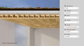 Eine einfache Konfiguration von Dächern ist möglich.