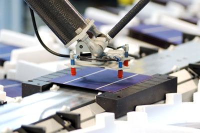 Testanlage für Solarzellen