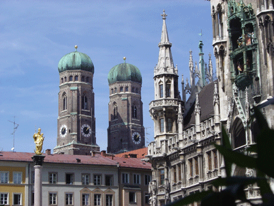 Frauenkirche und Rathaus München