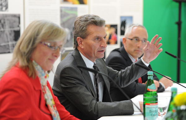 Silke Thole, Günther Oettinger und Rupert Kubon